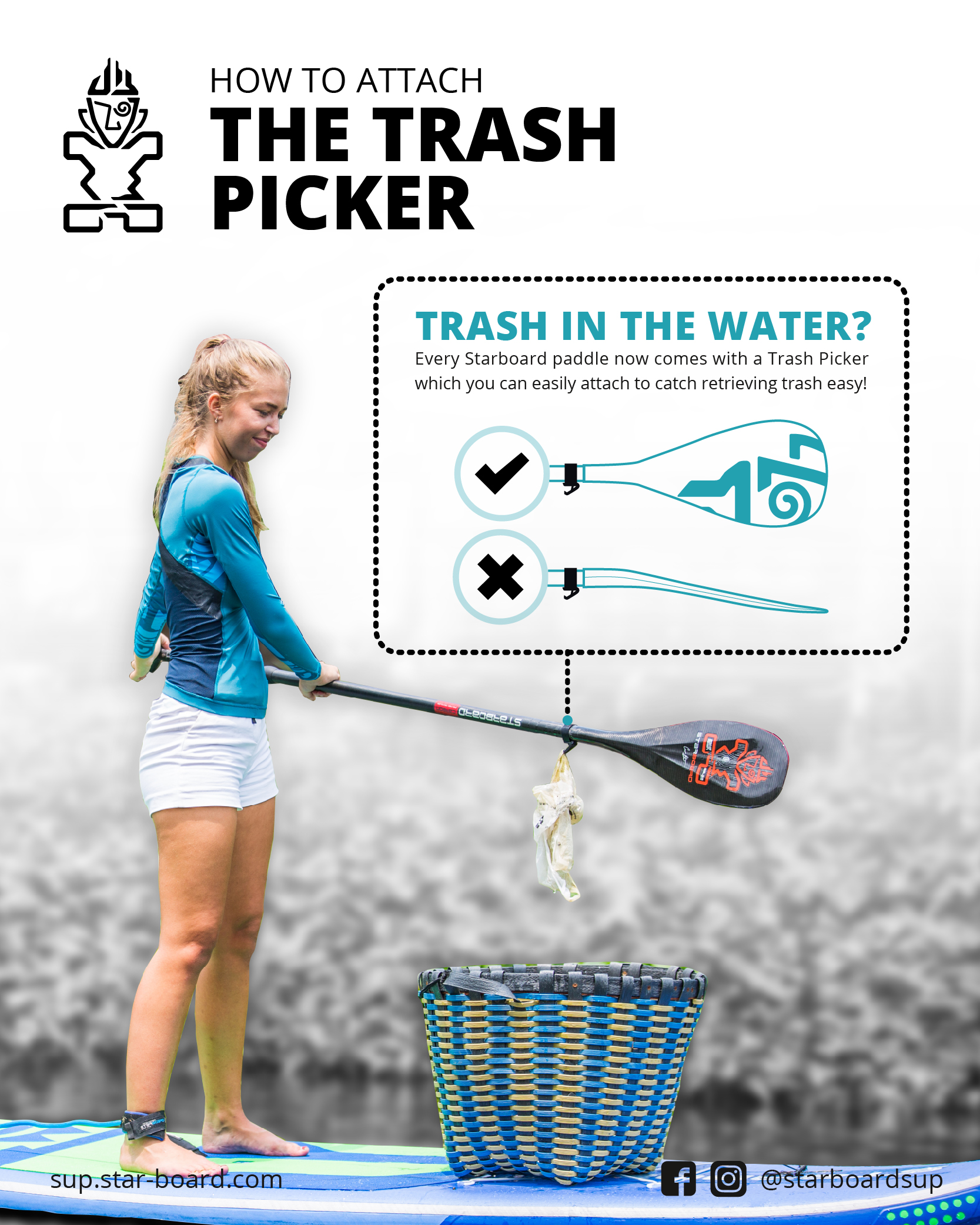 Starboard-SUP-Stand-Up-Paddle-boarding-How-to-attach-trash-picker
